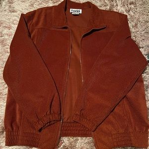 VINTAGE!! dark orange colored corduroy jacket